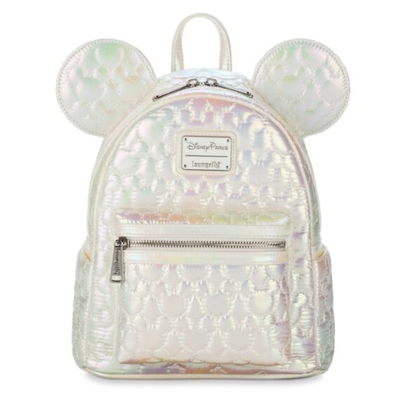 Mickey Mouse Icon Quilted Iridescent Loungefly Backpack 2024 New Disney Parks - Picture 1 of 3